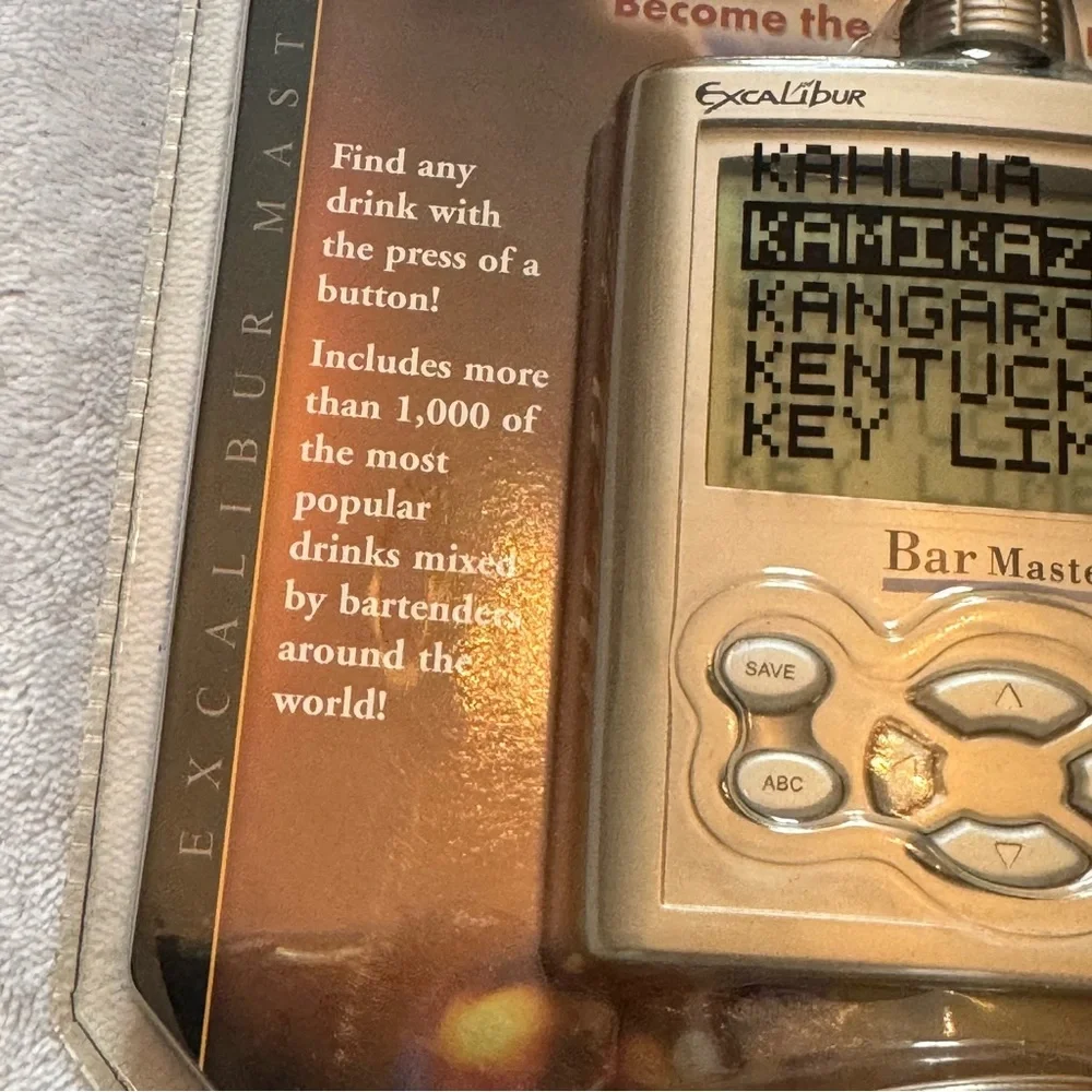 Excalibur BarMaster Deluxe Drink Recipe Assistant‎ NIB 1000+ Recipes